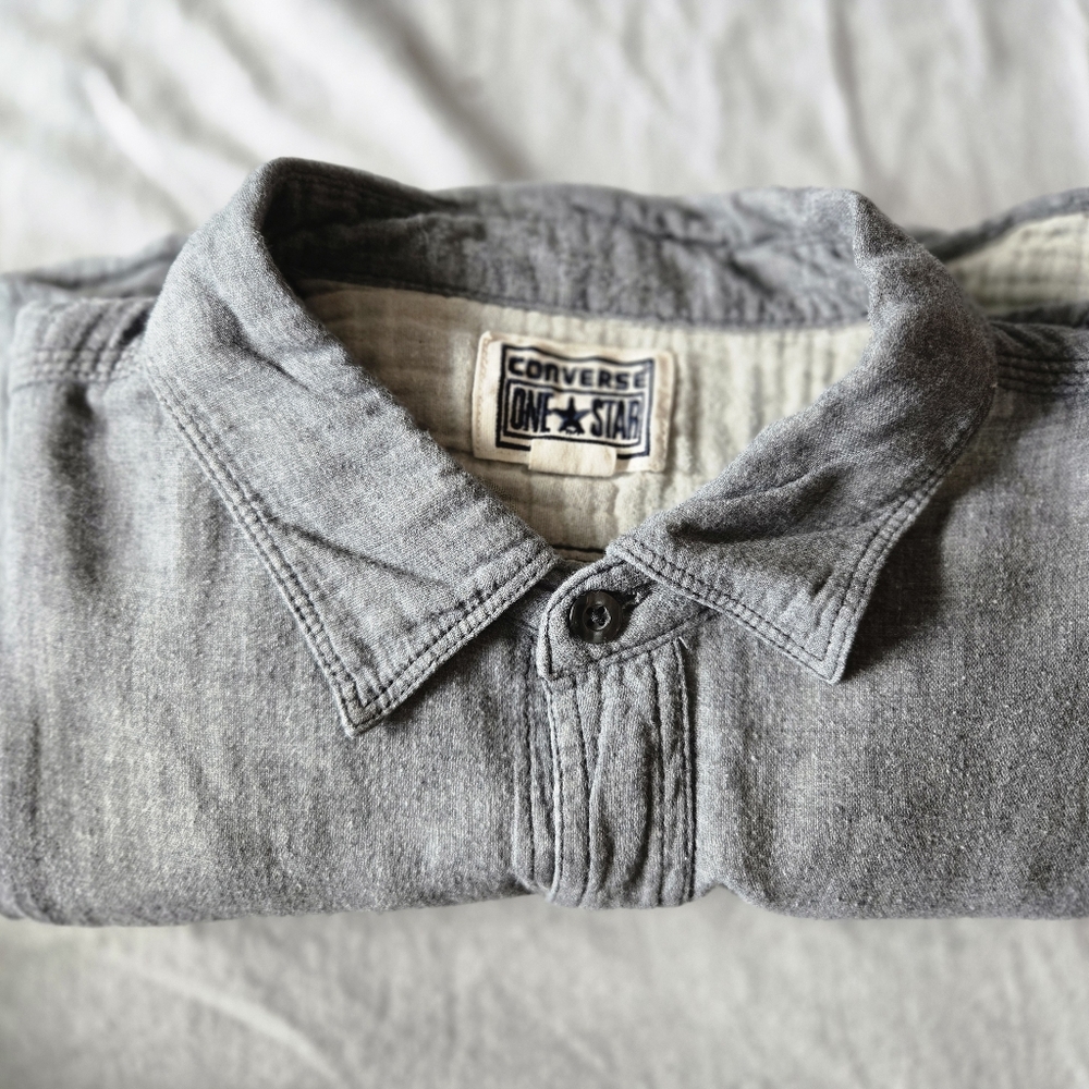 Converse Gray Button-Up Shirt